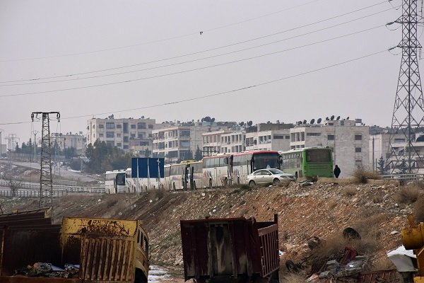 خروج عائلات الارهابيين من حلب