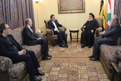 جابری انصاری با دبیر کل حزب الله لبنان دیدار کرد