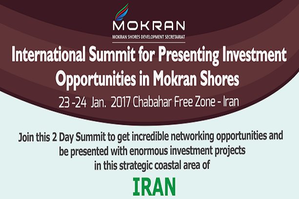 Iran to hold 1st intl. summit on investment in Mokran Shores