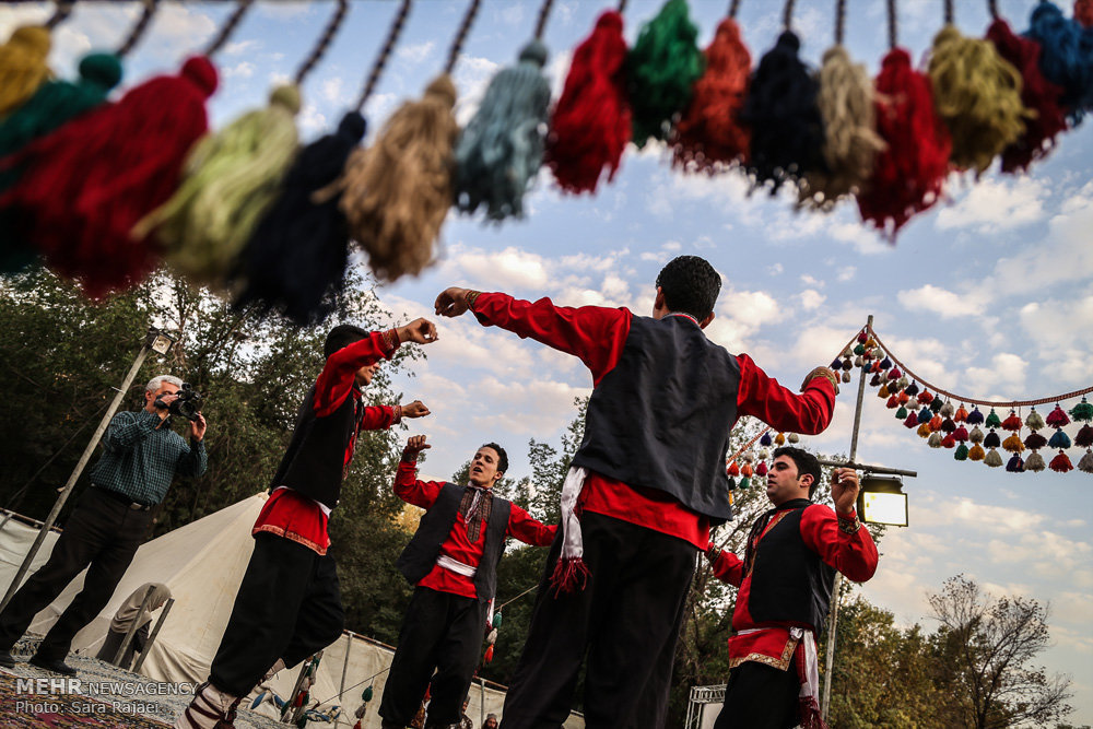 PHOTO: Iranian nomads perform a traditional dance at Tehran’s Bahman Cultural Center on 28, December 2016.