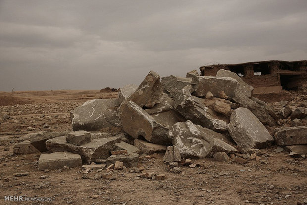 ویرانه های شهر نمرود پس از خروج داعش