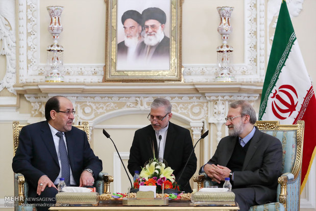دیدار نوری المالکی با رئیس مجلس شورای اسلامی
