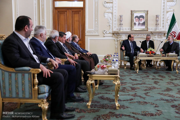 دیدار نوری المالکی با رئیس مجلس شورای اسلامی