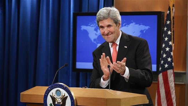 US Secretary of State John Kerry holds a news conference at the State Department headquarters at the Harry S. Truman building January 5, 2017 in Washington, DC. (Photo by AFP)