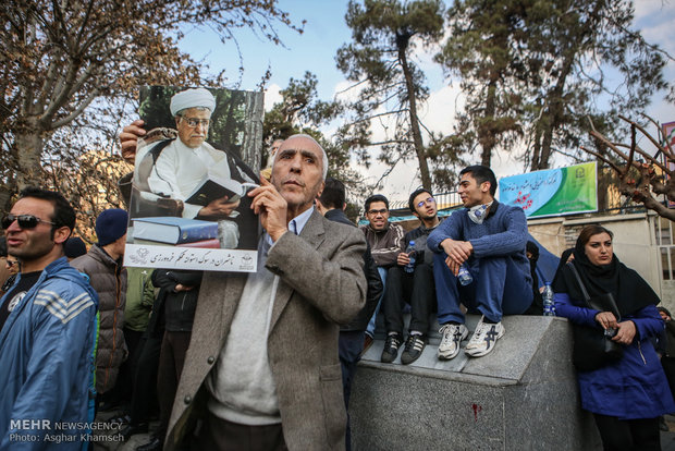 شوارع طهران في مراسم تشييع الراحل آية الله هاشمي رفسنجاني