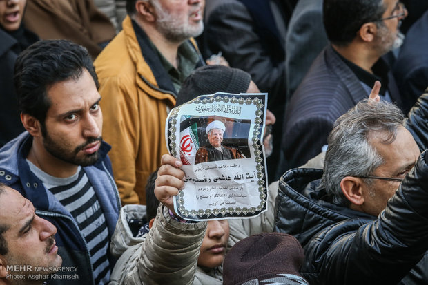 شوارع طهران في مراسم تشييع الراحل آية الله هاشمي رفسنجاني