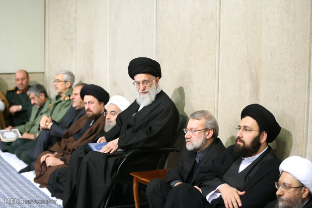 Mourning ceremony for Ayat. Rafsanjani