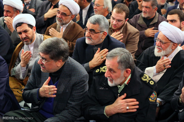 Mourning ceremony for Ayat. Rafsanjani