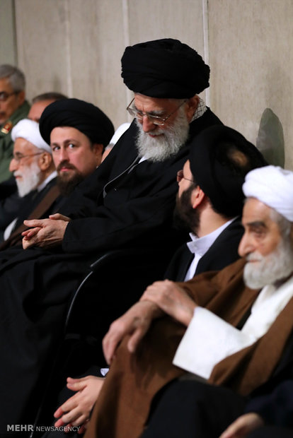 Mourning ceremony for Ayat. Rafsanjani