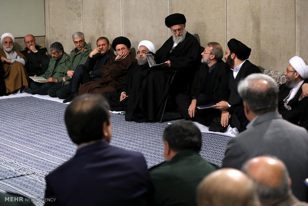 Mourning ceremony for Ayat. Rafsanjani