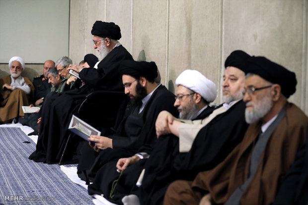 Mourning ceremony for Ayat. Rafsanjani