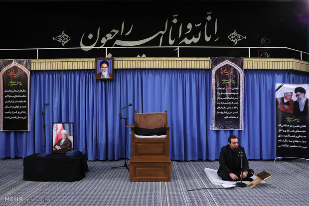 Mourning ceremony for Ayat. Rafsanjani