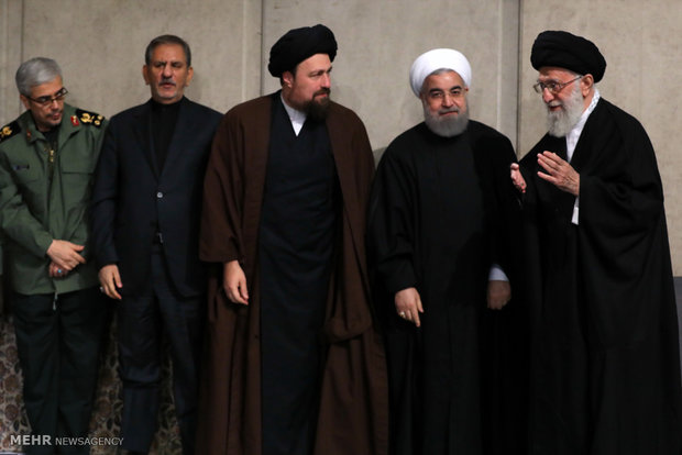 Mourning ceremony for Ayat. Rafsanjani