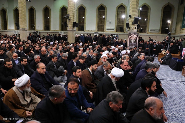 Mourning ceremony for Ayat. Rafsanjani