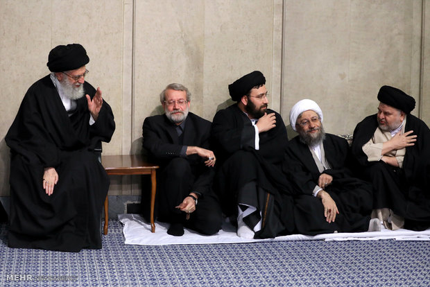 Mourning ceremony for Ayat. Rafsanjani)