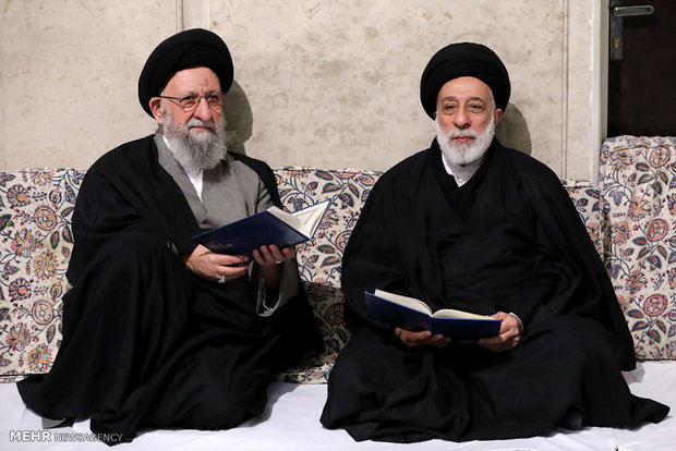 Mourning ceremony for Ayat. Rafsanjani