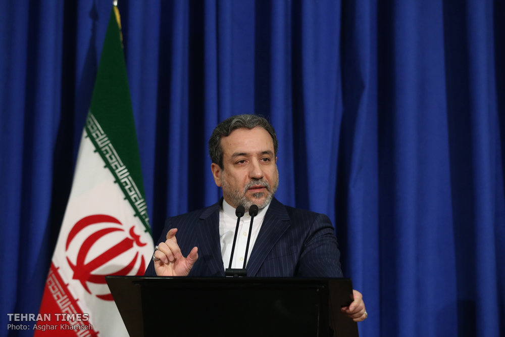 Abbas Araqchi presser in 1st anniversary of JCPOA implementation