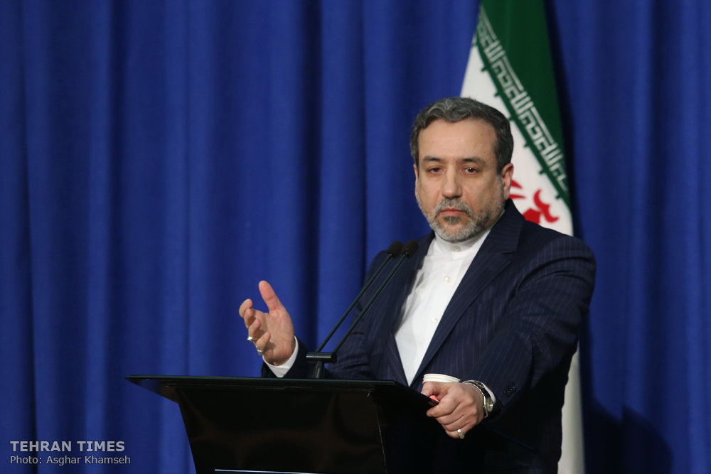 Abbas Araqchi presser in 1st anniversary of JCPOA implementation