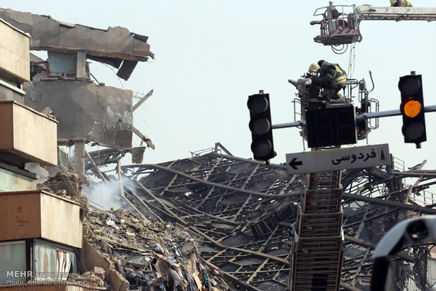 Plasco building collapses