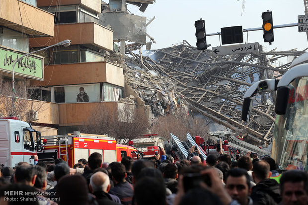 Plasco building collapses