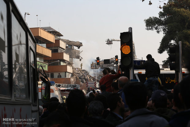 Plasco building collapses