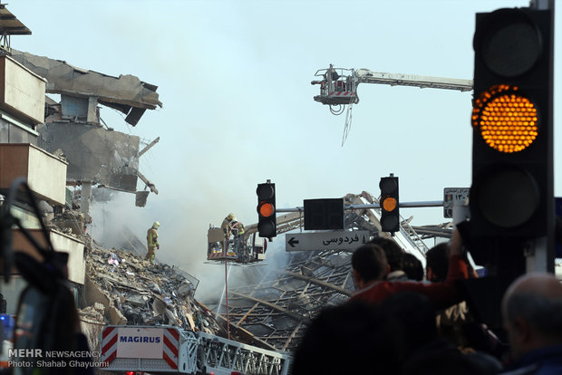 Plasco building collapses