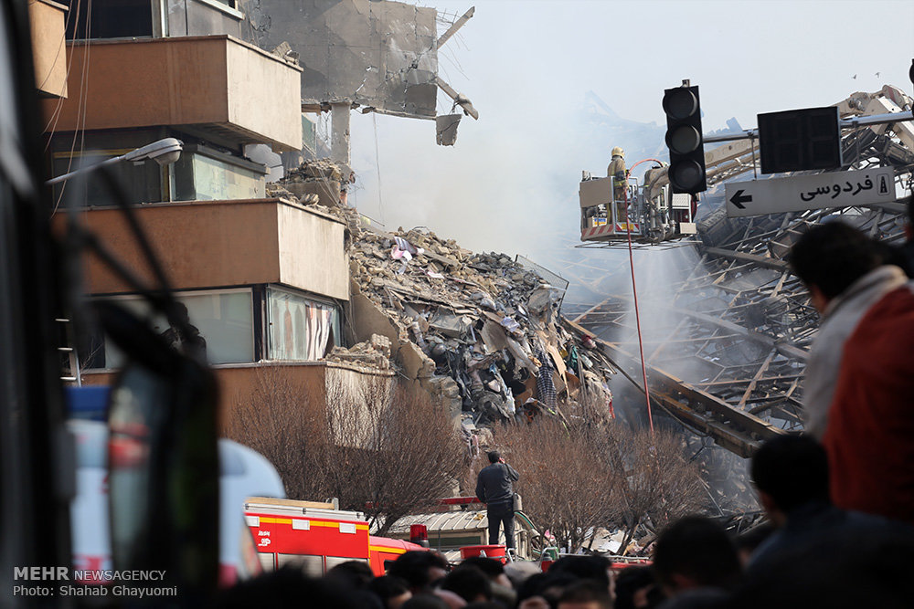Mehr News Agency Plasco building collapses