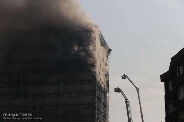 Plasco Building collapses after massive blaze