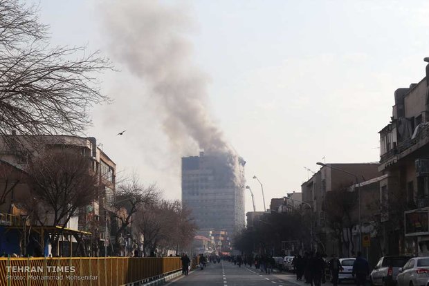 Plasco Building collapses after massive blaze