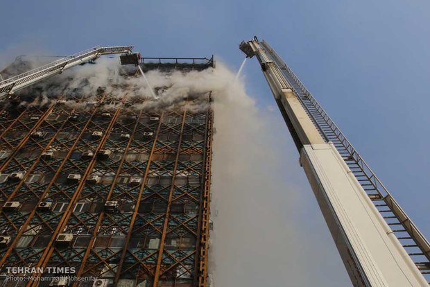 Plasco Building collapses after massive blaze