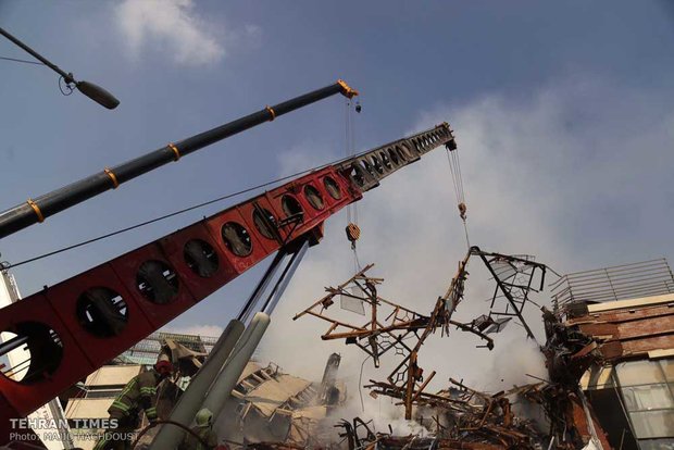 Plasco Building collapses after massive blaze