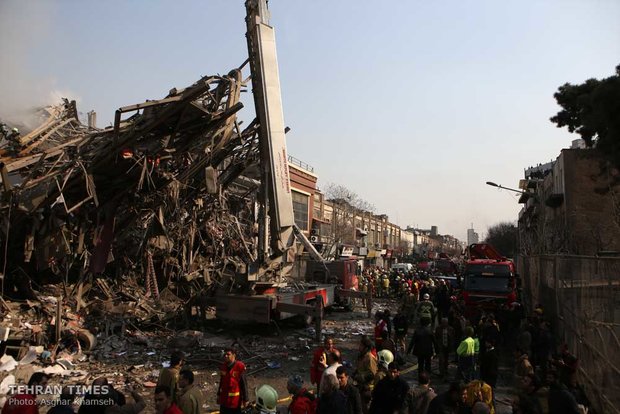 Plasco Building collapses after massive blaze