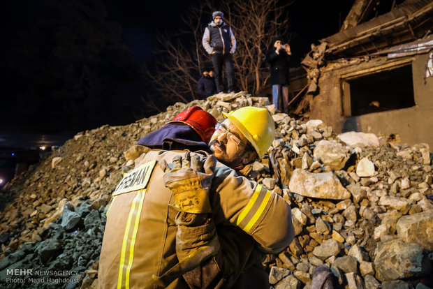 Plasco rescue operations, debris removal