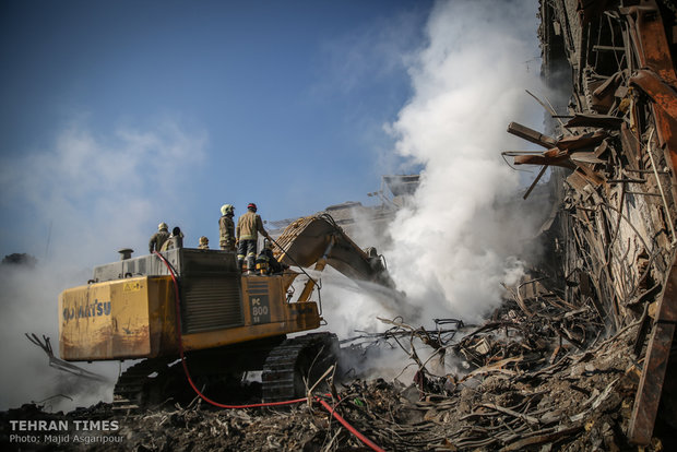 Plasco site a week after