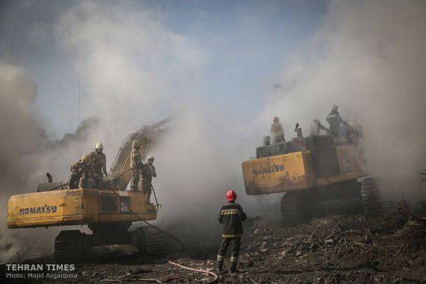 Plasco site a week after