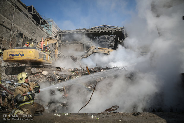 Plasco site a week after