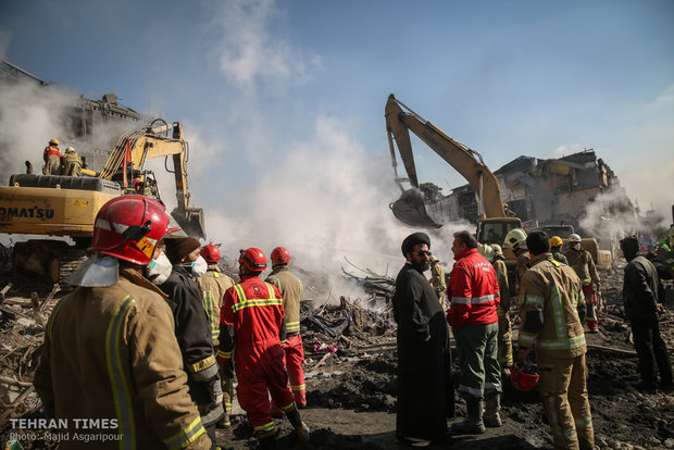 Plasco site a week after