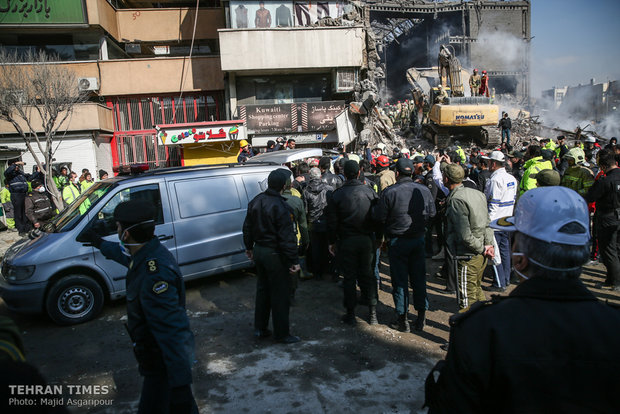 Plasco site a week after