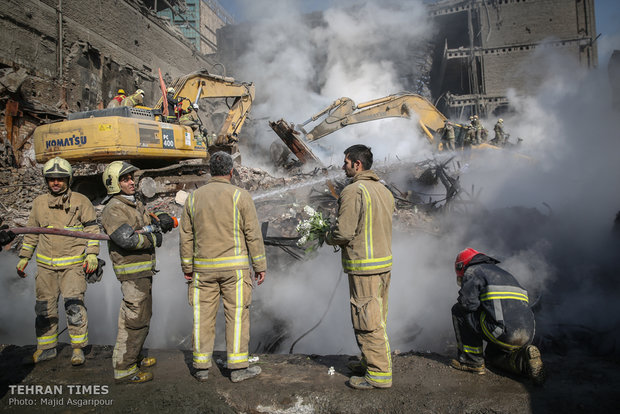 Plasco site a week after