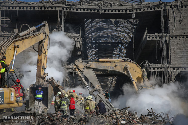 Plasco site a week after