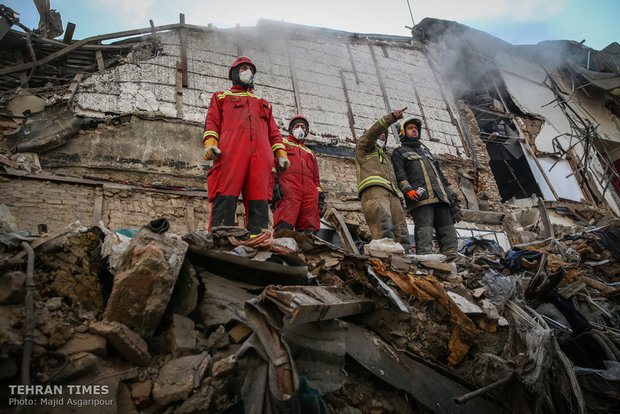 Plasco site a week after