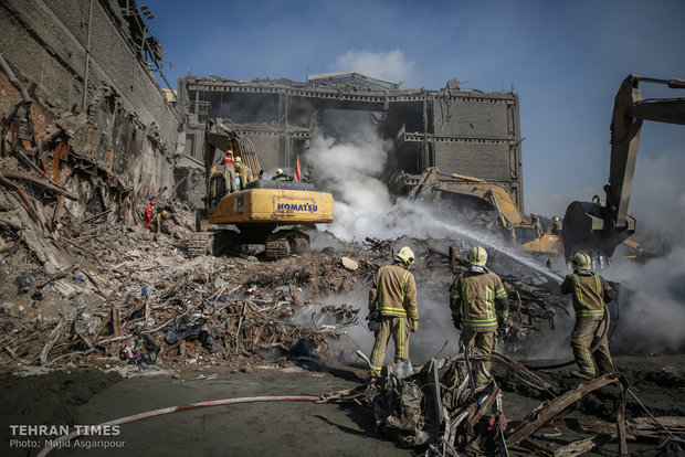 Plasco site a week after