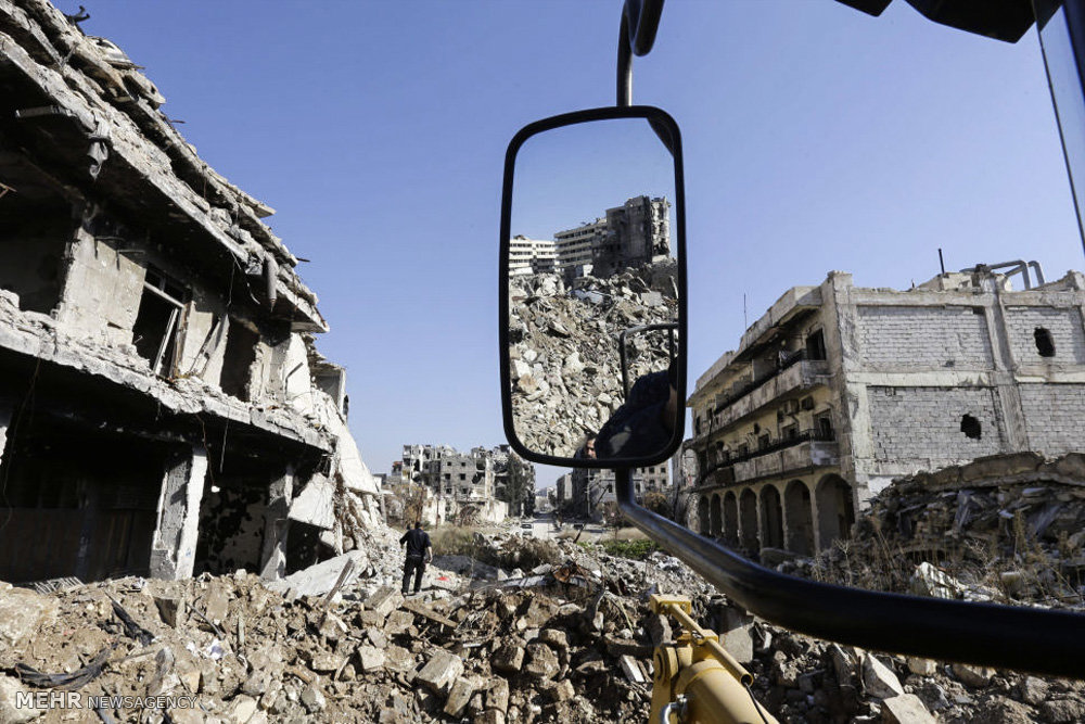 ویرانه های جنگ در حلب