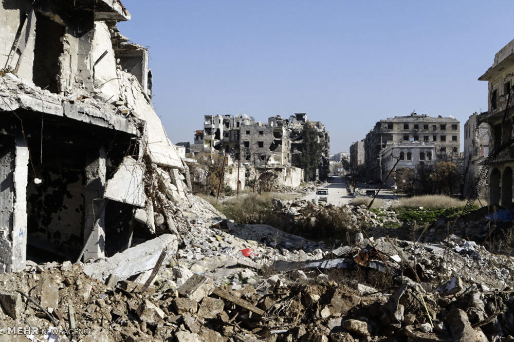 ویرانه های جنگ در حلب