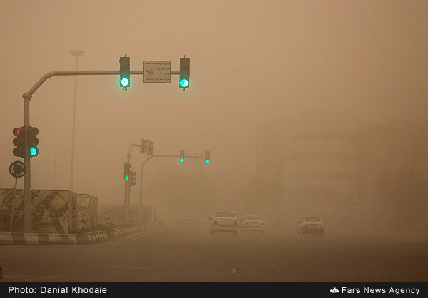 Dust storms choking southwestern Iran