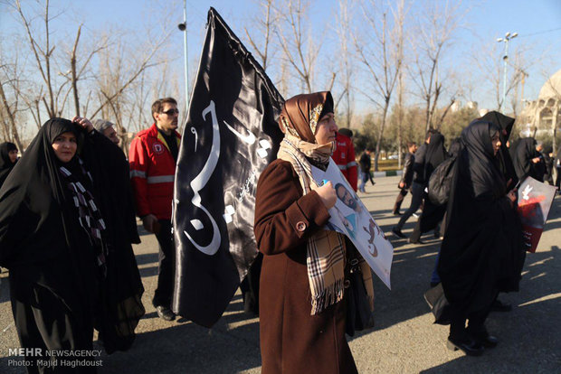 Funeral of martyred firemen in frames