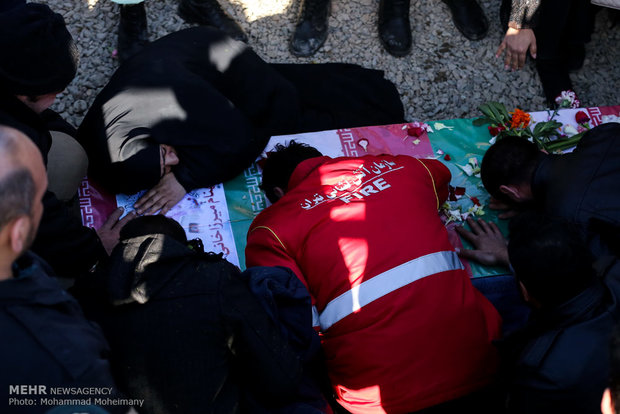 Burial of martyred firefighters