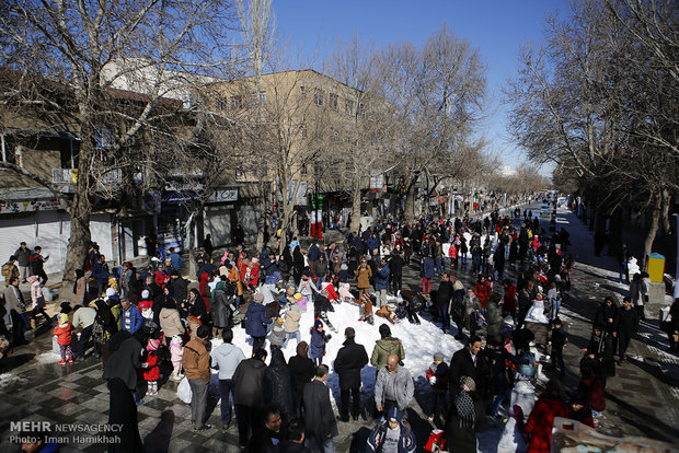 Snowmen festival in Hamedan