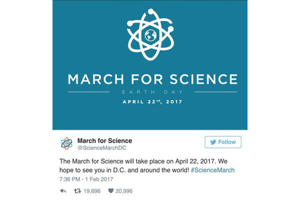 راهپیمایی دانشمندان ۱۱ کشور در اعتراض به ترامپ