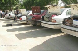 ۲۲ دستگاه خودروی حامل کالای قاچاق در دشتستان توقیف شد